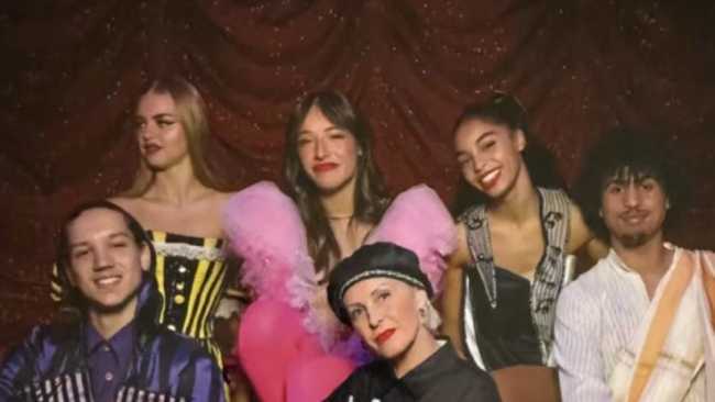 Martina Tozzi in abito rosa