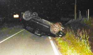 auto cinquecento cappottata