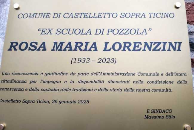 castelletto intitolazione lorenzini targa