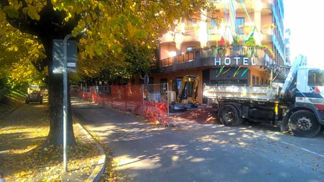 lavori fibra Via Montegrappa