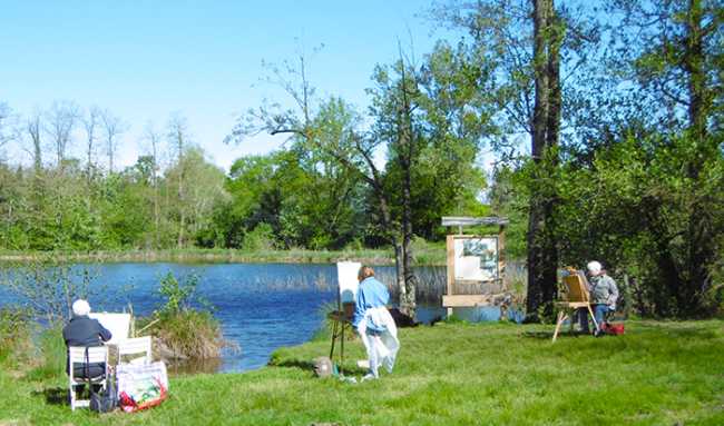 pittori an lein air fiume prato Associazione Arteadarona