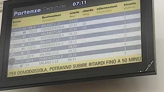 ritardo treni