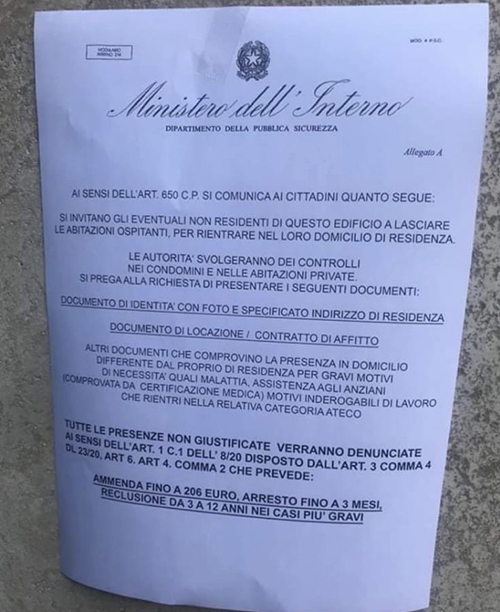 intero manoifesto falso