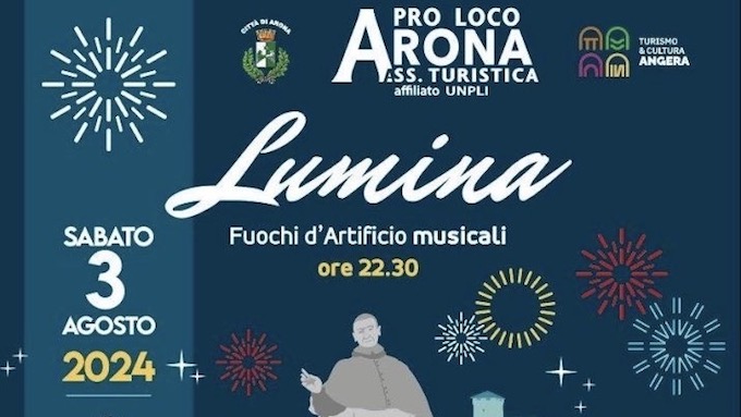 Arona, "Lumina": sabato appuntamento con i fuochi d'artificio musicali
